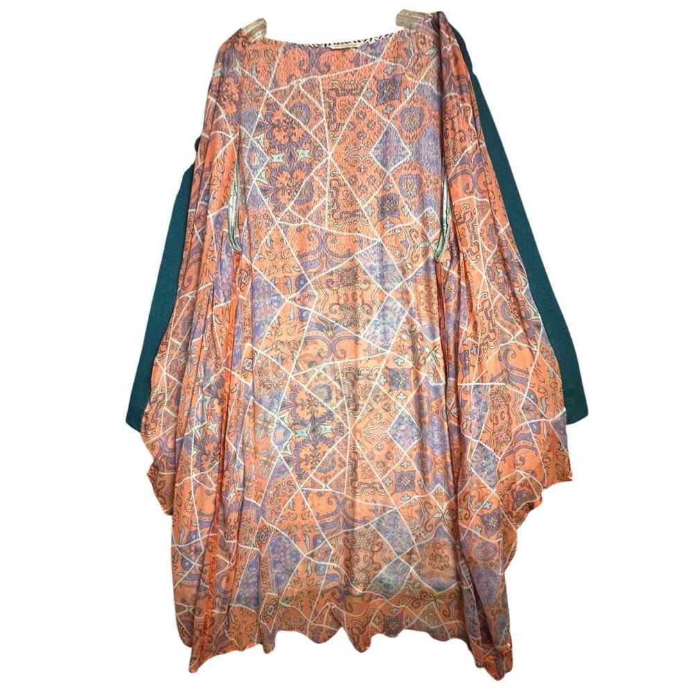 Soft Surroundings Womens 3X Longline Cardigan Kimono Duster Open Front Kimono EC - Picture 5 of 8